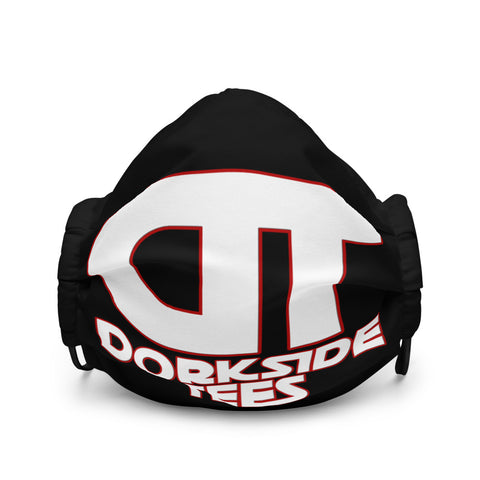 Dorkside Tee's White/Red Logo Face Mask