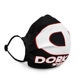 Dorkside Tee's White/Red Logo Face Mask