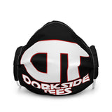Dorkside Tee's White/Red Logo Face Mask