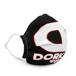 Dorkside Tee's White/Red Logo Face Mask