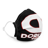 Dorkside Tee's White/Red Logo Face Mask