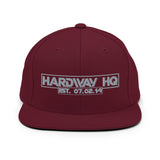 Hardway HQ Silver/Maroon Snap Back Hat