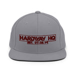 Hardway HQ Silver/Maroon Snap Back Hat